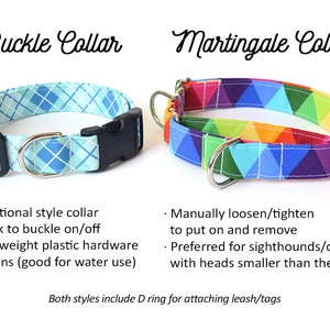 Rainbow Dots Dog Collar, Colorful LGBTQ Rainbow Pride Collar, Designer Dog Accessories, Adjustable Buckle or Martingale, Handmade to Order image 5