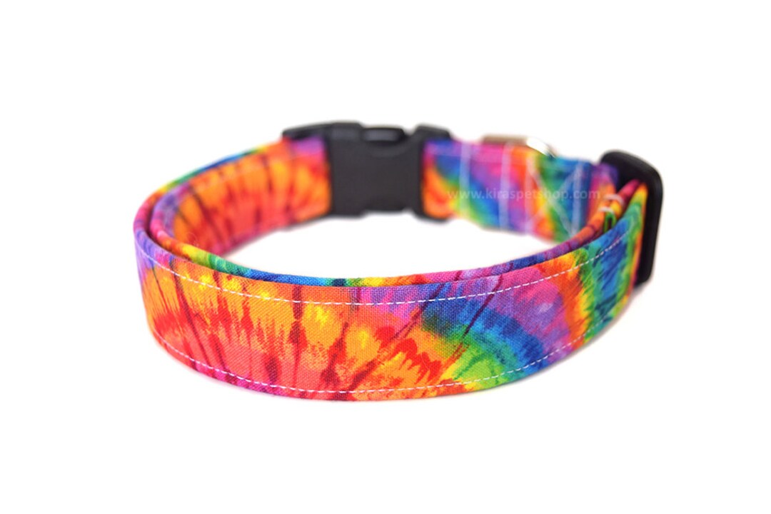 Tie Dye Dog Collar Hippie Dog Collar Designer Dog Etsy