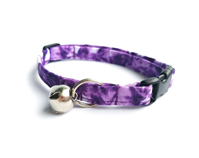 Purple Crystal Cat Collar Breakaway Cat Collar Amethyst Etsy