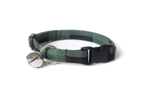 buffalo plaid cat collar