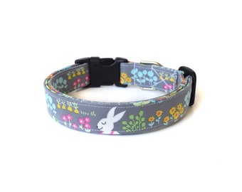 Easter Dog Collar, Easter Bunny Collar, Spring Dog Collar, Cute Dog Accessories, Floral Dog Collar, Easter Gift, Pet Accessories, Girly Dog