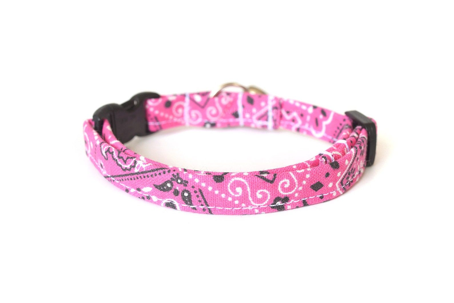 Pink Cat Collar Breakaway Cat Collar Pink Paisley Bandana Etsy