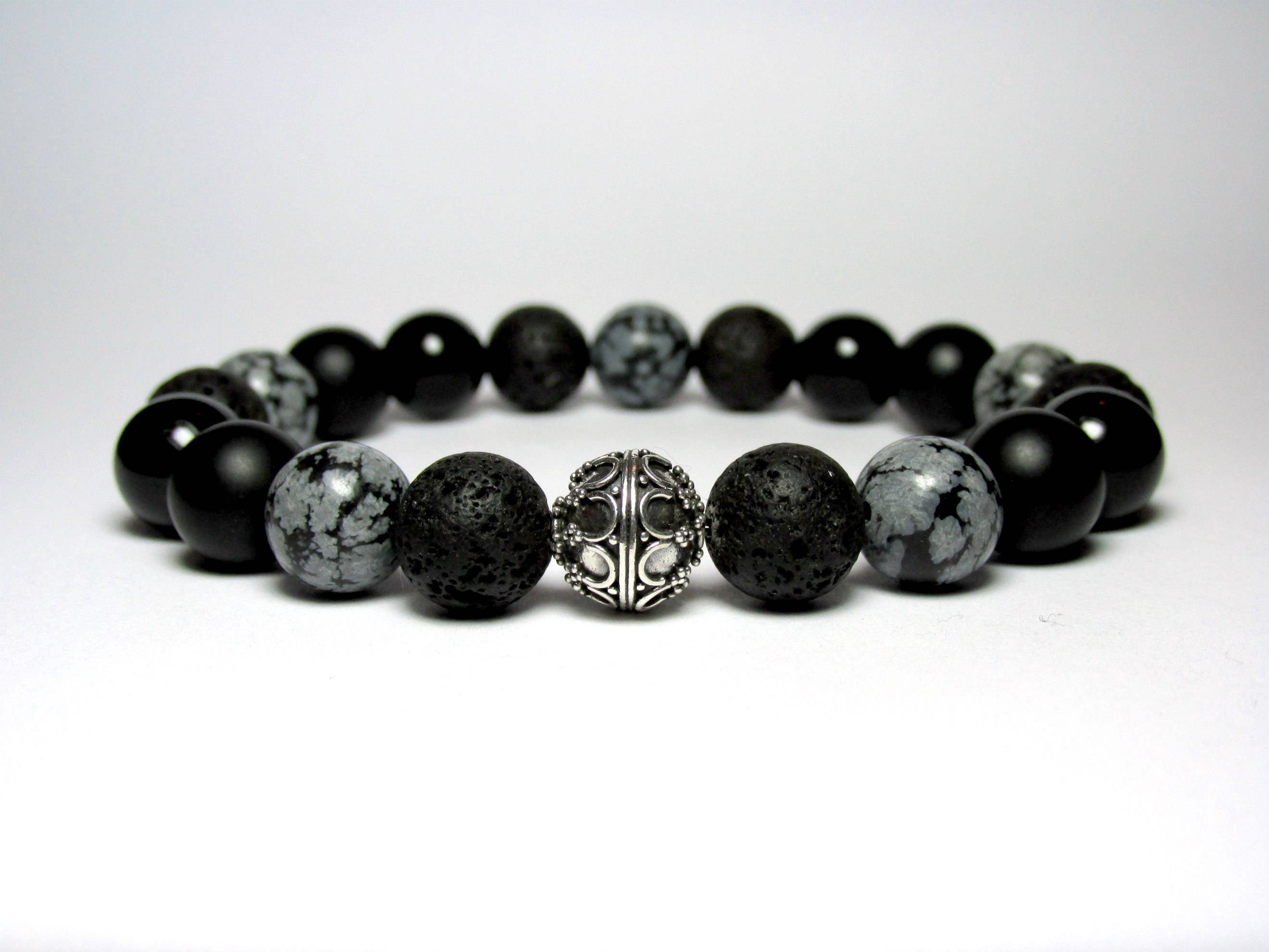 Circle of Reflection • Beaded Stretch Bracelet | INMIND Handcrafted  Jewellery