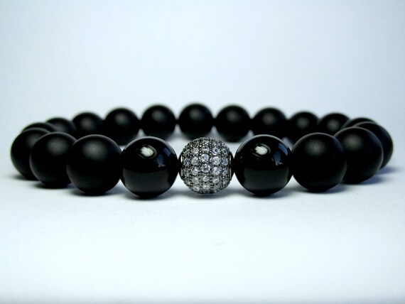 Mens black onyx best sale bracelet