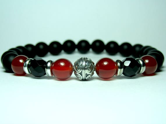 Mens carnelian bracelet clearance