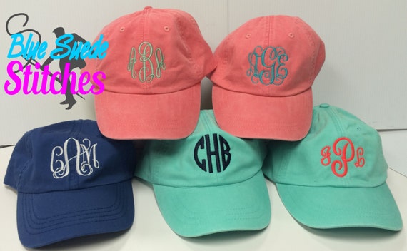 monogram ball caps