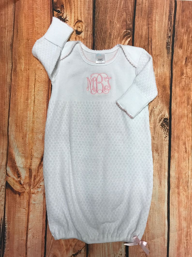 Monogrammed Paty Gown Great for Baby Showers and Newborns - Etsy