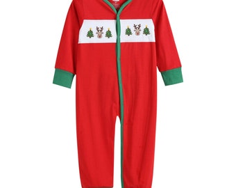 Personalized Christmas Pajamas - Butt Flap Pajamas, monogrammed bottom,