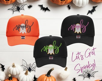 Kids Halloween Trucker Cap - Spooky Foam Front Youth Otto Cap