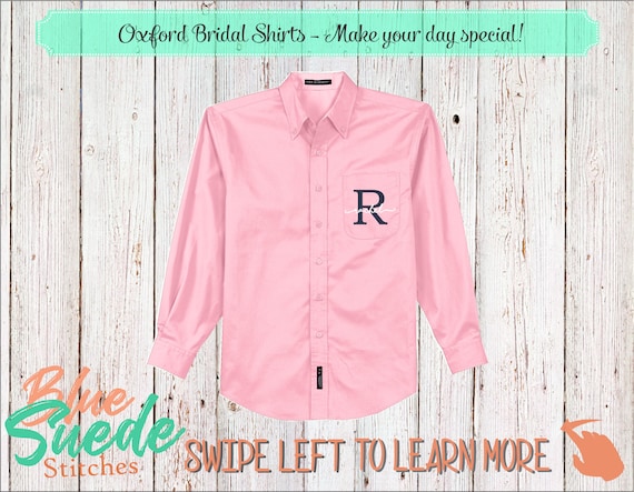 monogrammed shirts for bridal party