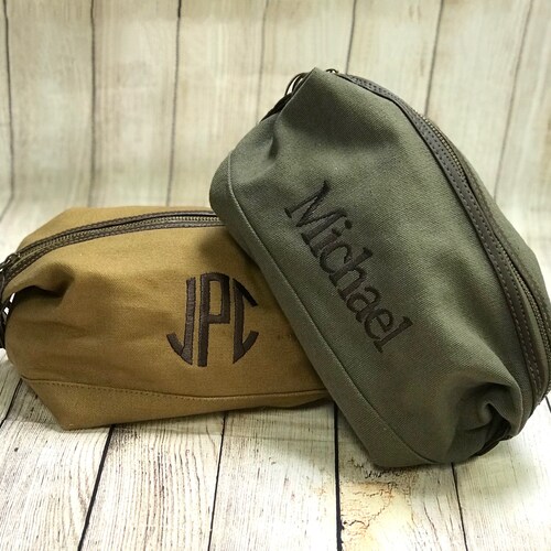 Canvas With Leather Accent Toiletry 