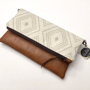 Foldover crossbody bag, Small vegan crossbody bag