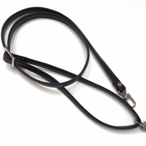 Adjustable crossbody strap from vegan leather, Thin purse strap