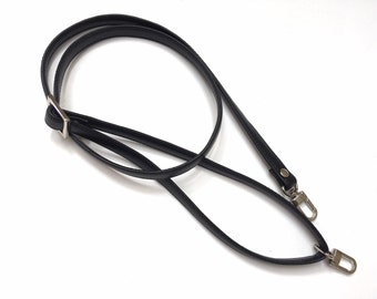 Adjustable crossbody strap from vegan leather, Thin purse strap