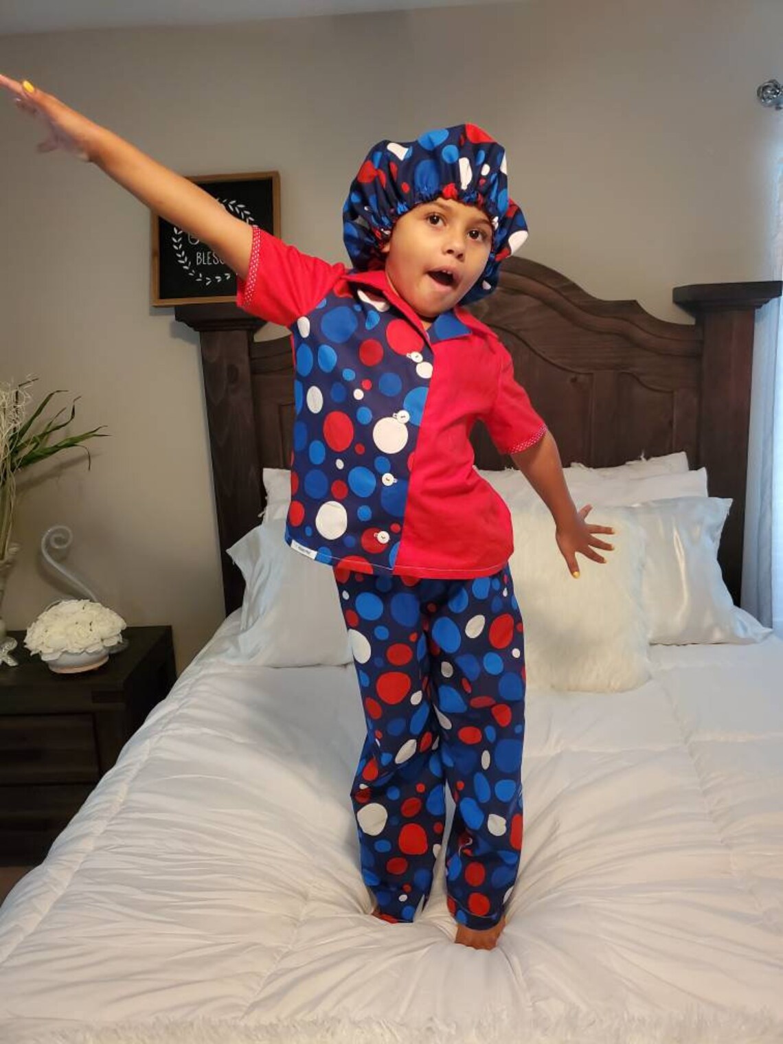 Kids pajamas set birthday gift girls pajamas .bridal Red Etsy