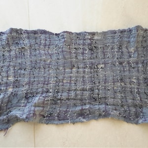 Gefilzte grauer Schal Crazy Filz Merino Wolle Frauen Schal Hippie Filz