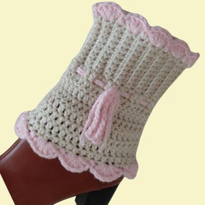 Handmade Crochet Boot Cuffs, Medium Size, Ankle Warmers