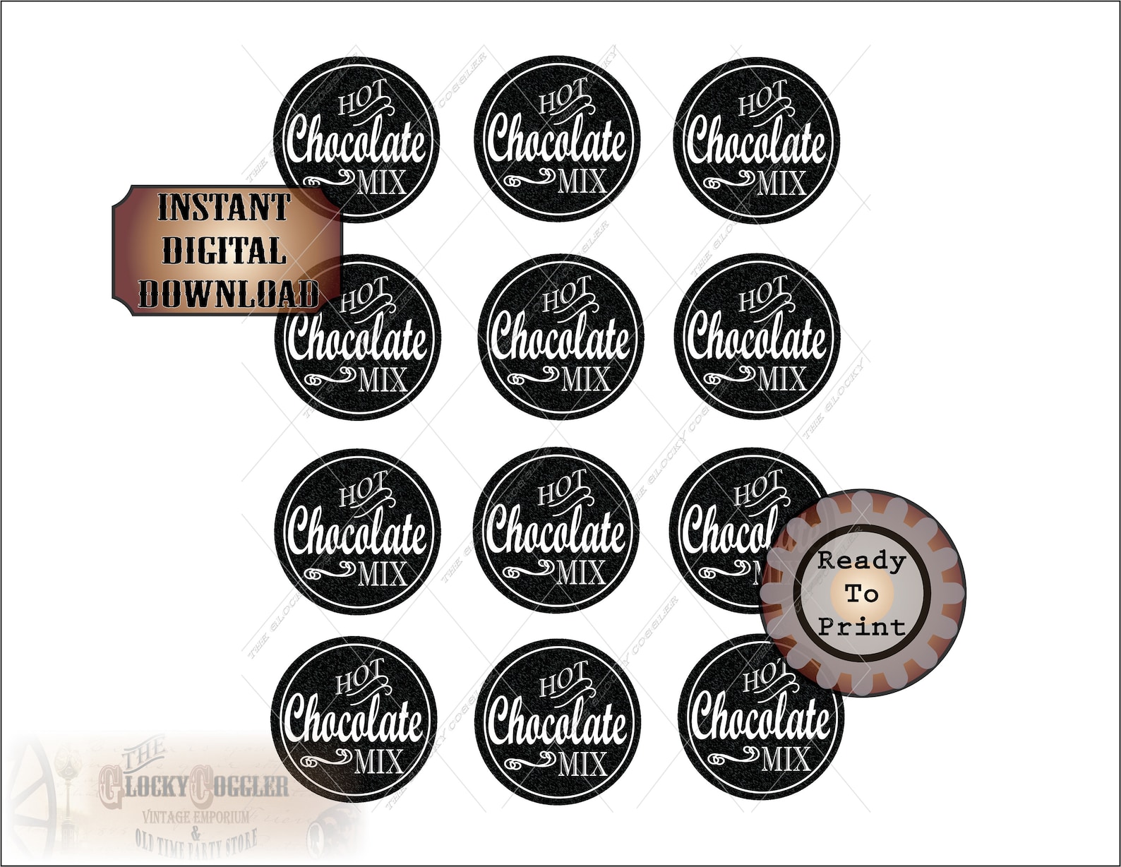 Hot Chocolate Bar Printable Set of 5 Files PDF JPG | Etsy