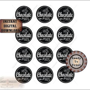 Hot Chocolate Bar Printable Set of 5 Files PDF JPG Chalkboard Art Style ...