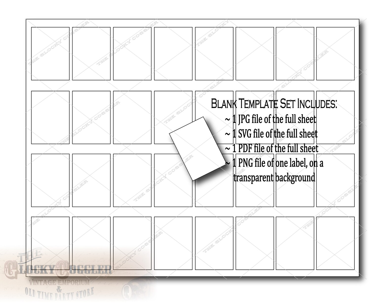 BLANK Mini Bottle Labels Template File Set Jpg Svg Pdf | Etsy
