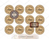 Steamship CUPCAKE TOPPERS Murder Mystery, Escape Room Wedding Party Props Printable JPG Oceanliner Star Cruise Line Logo~ 12 Aged Paper Tops