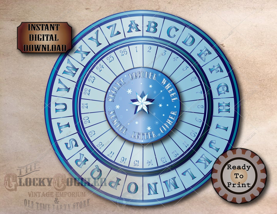 Secret DECODER WHEEL Printable 2 JPG Set ~ Holiday Escape Room ...