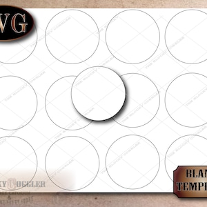 BLANK Cupcake Topper Datei Set ~ Jpg, SVG, Pdf, Png ~ vorgemessenes Grafik Designer Tool zum Bearbeiten ~ DIY Kuchen Top