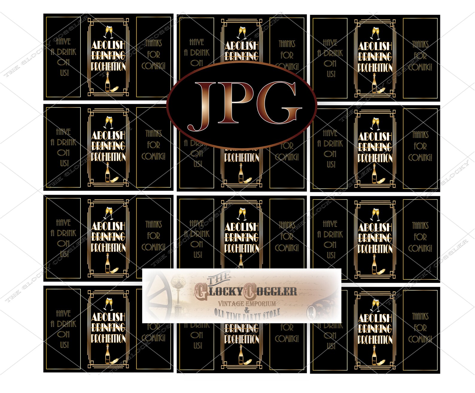 ABOLISH PROHIBITION Mini Liquor Bottle Labels Printable 12 - Etsy