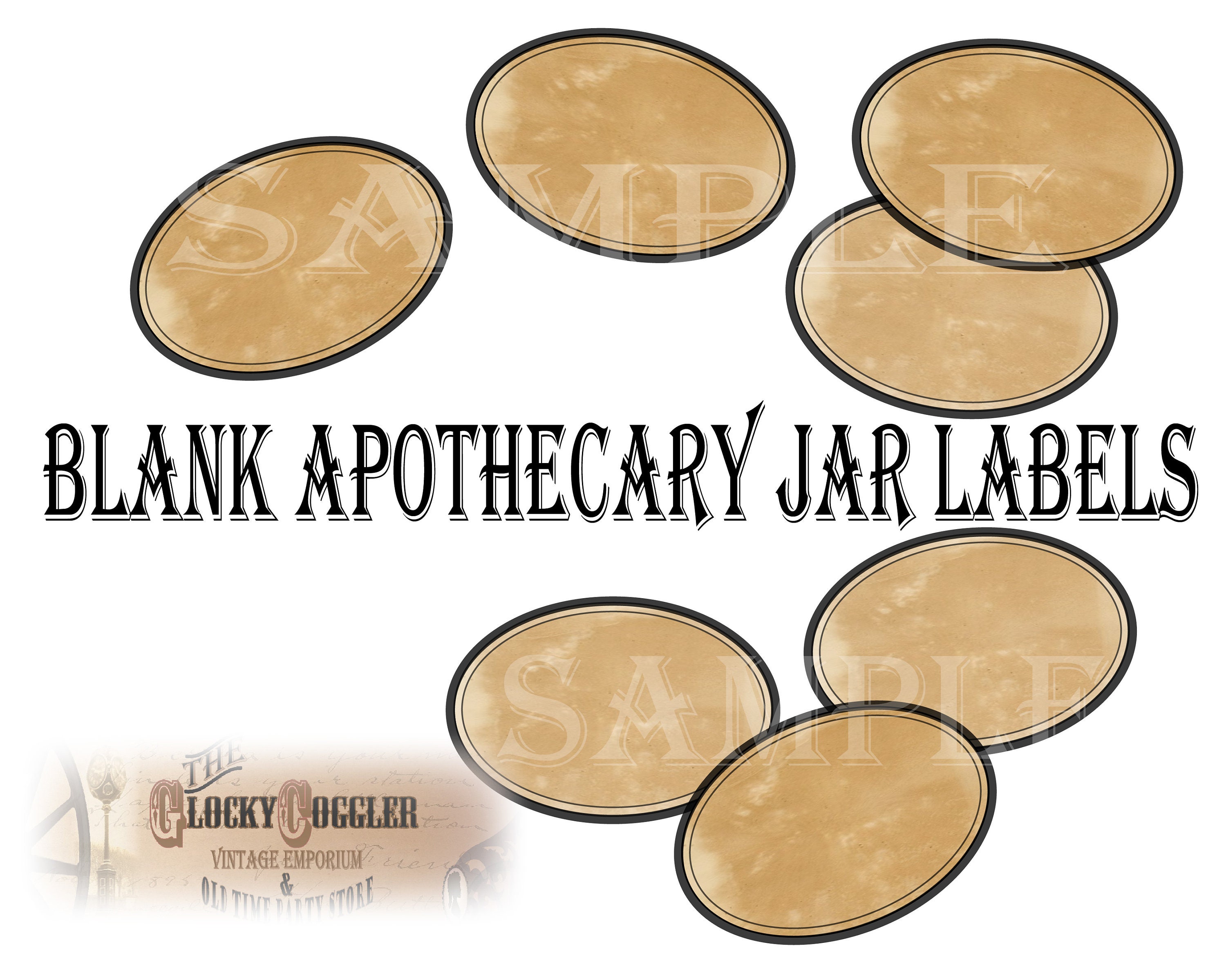 Apothecary Jar Labels Printable 4 JPG File Sets 4 Styles Etsy Canada
