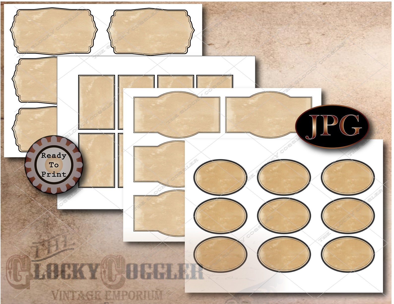 Apothecary Jar Labels Printable 4 JPG File Sets 4 Styles Etsy Canada