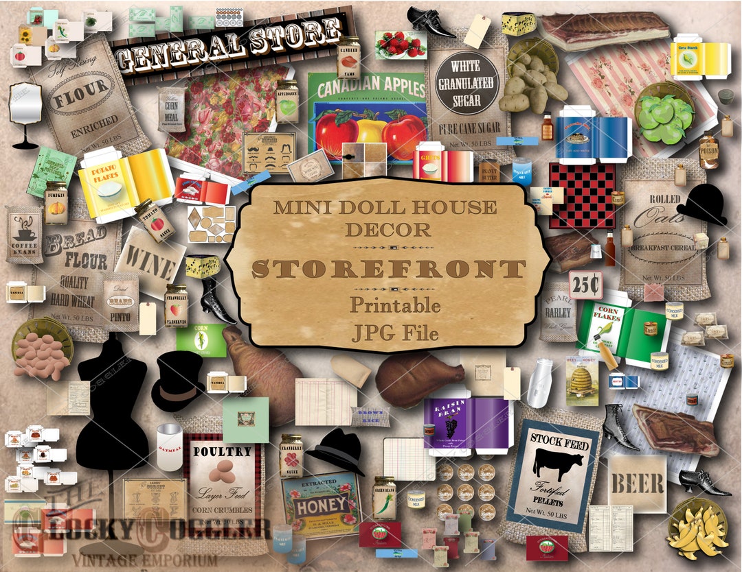 Book Nook General Store Printable Accessories 350 Pieces Dollhouse 1 book-nook-general-store-printable-accessories-350-pieces-dollhouse-1