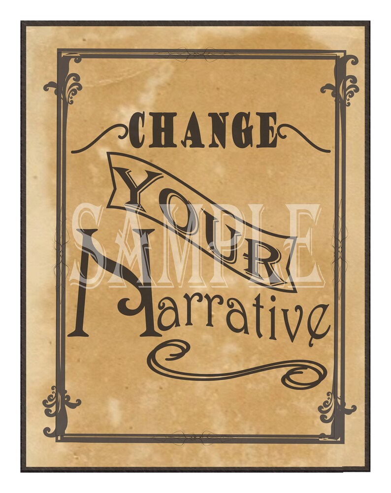Change Your Narrative Printable Sign 8.5x11 JPG File - Etsy
