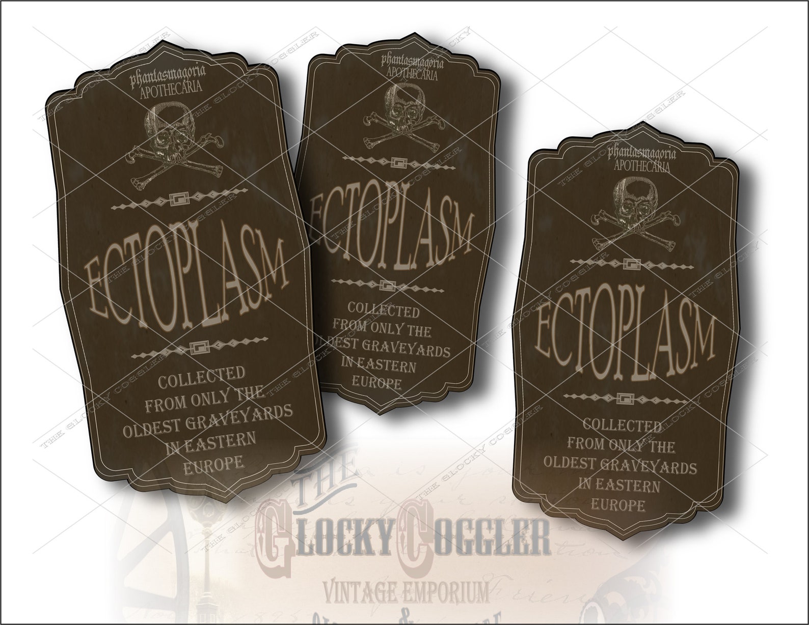 ECTOPLASM Bottle Label Halloween Sublimation Fabric Transfer Etsy