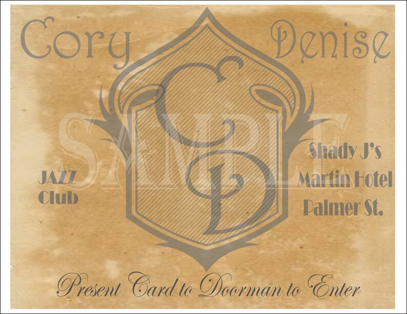 Personalized Speakeasy Cards Printable 9 Wedding Announcements Etsy