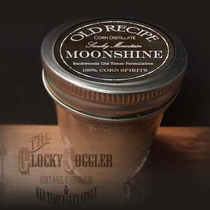 OLD RECIPE MOONSHINE Printable Jar Labels png, jpg, svg ~ Sheet of 12 Mason Lid Labels ~ Spring Fall Wedding Favor Christmas Gift Tags