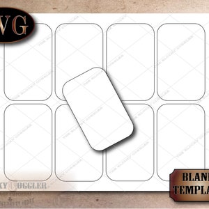 Conjunto de archivos de plantilla de revestimiento de estaño BLANK Mints ~ Jpg, Svg, Pdf, Png ~ Herramienta de diseño gráfico premedida para editar ~ Mint Can Diorama Papers