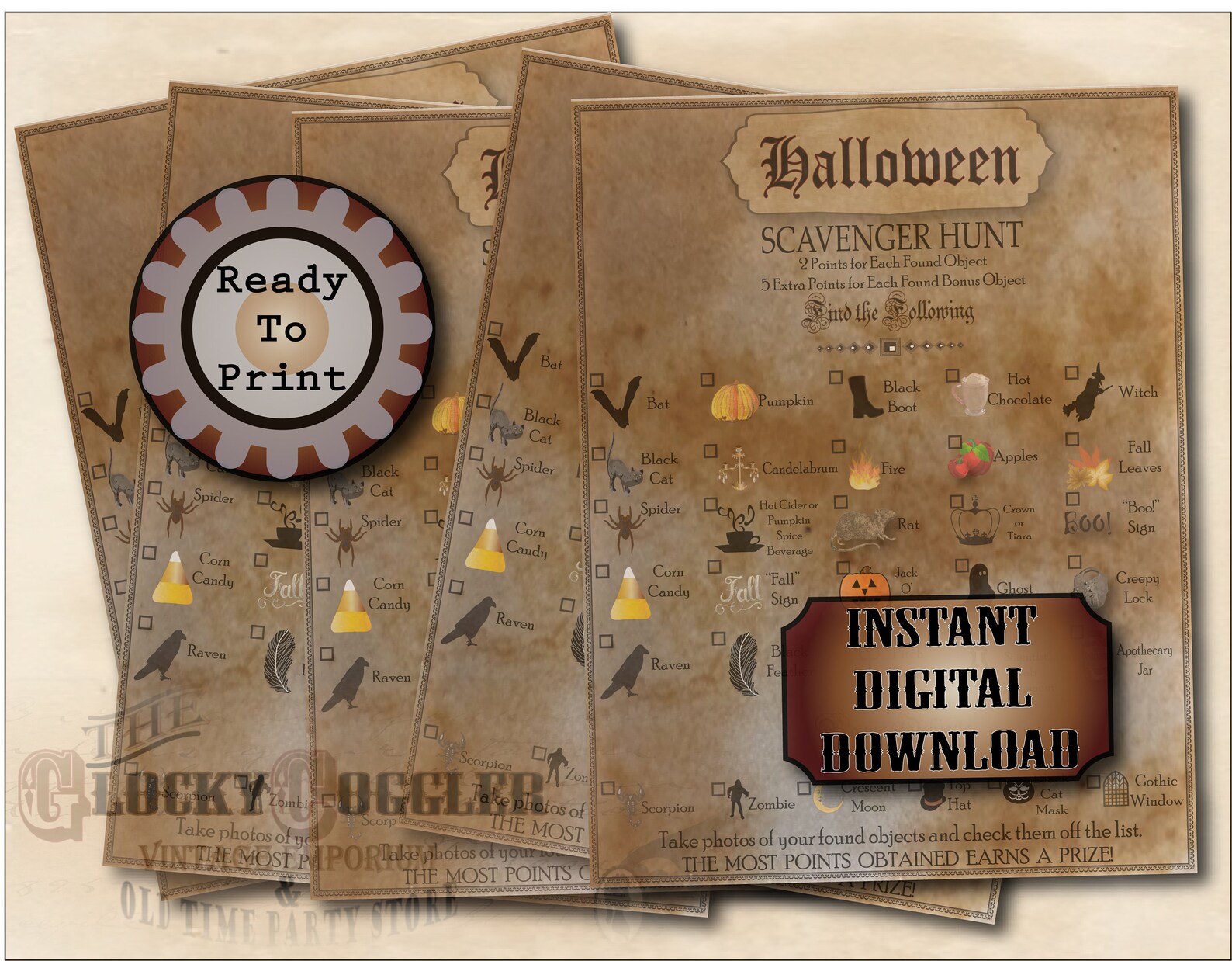 HALLOWEEN Escape Room SCAVENGER HUNT Printable Jpg File Party | Etsy