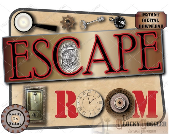 ESCAPE ROOM 4 Sign Set Cake Topper Digital Files Pdf Jpg - Etsy ...