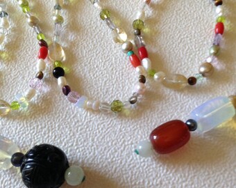 Semi Precious stones in a Laynard style