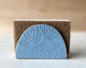 Sponge Holder - Stoneware - Wedgewood Blue