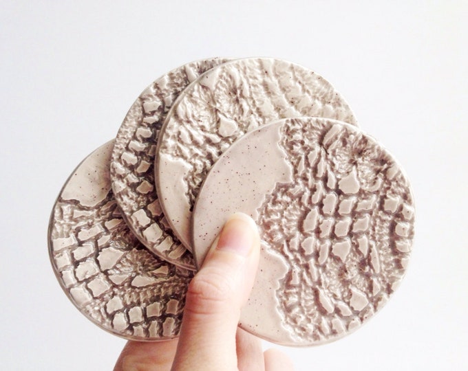 Ceramic Coasters Grey Home Decor Housewares Ceramics Etsy