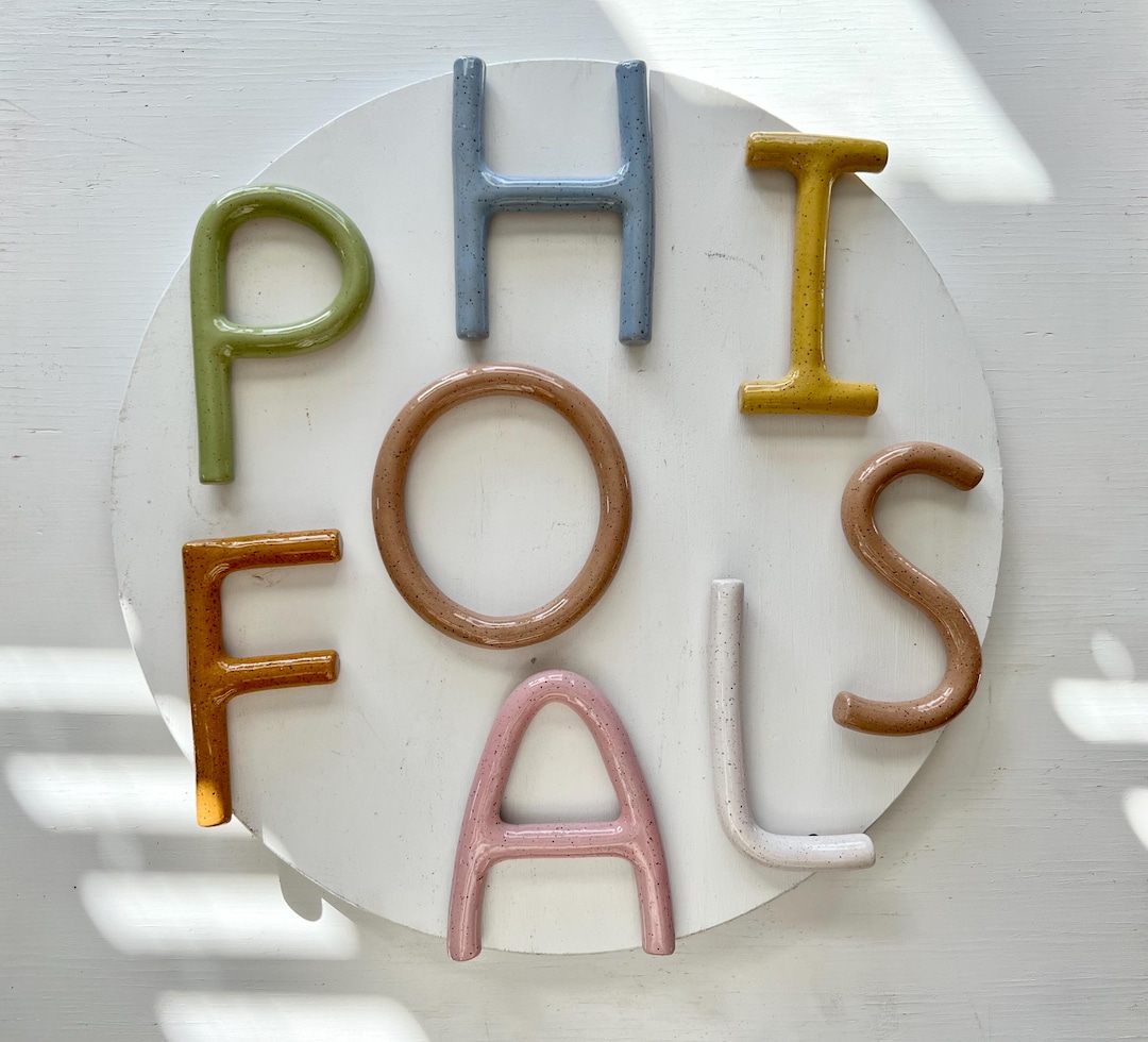 Ceramic Letters - Custom Name Sign - Nursery Name - Wall Words - Etsy
