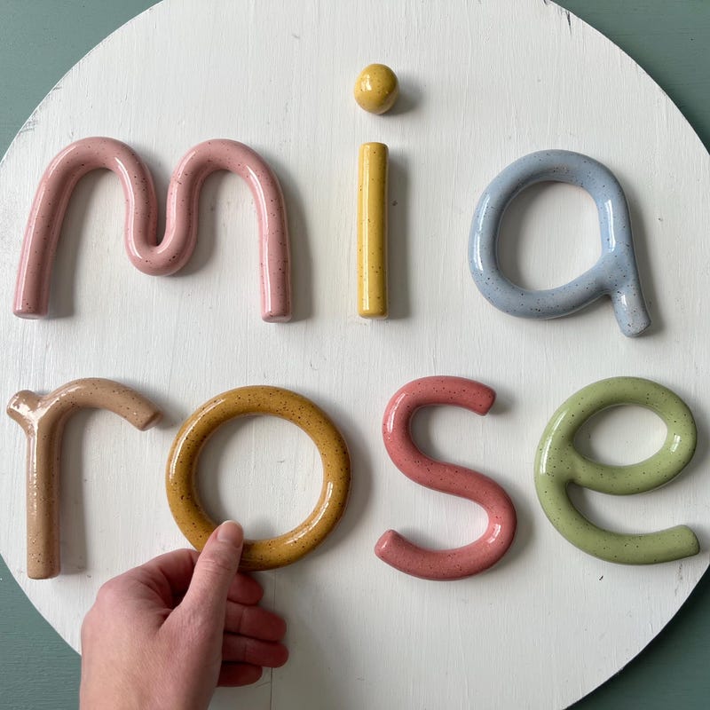 Ceramic Letters - Etsy