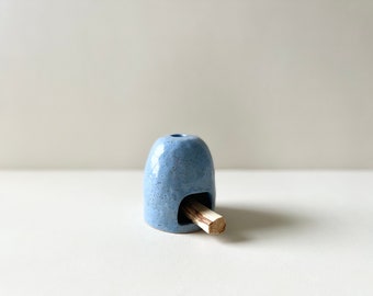 Palo Santo Holder - Stoneware Pottery - Wedgewood Blue