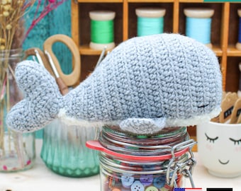 Crochet pattern: Amigurumi Waldemar the Whale (PDF, GER/US)