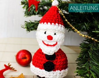 Crochet pattern: Christmas ball Santa Claus (PDF, German)