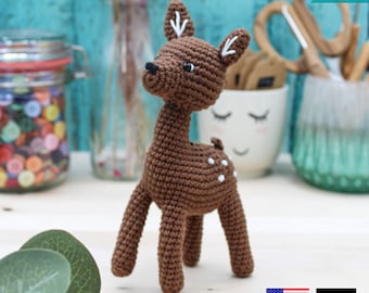 Modèle de crochet : Amigurumi Cerf Wanja (PDF, allemand/anglais)