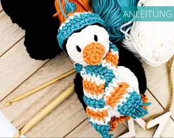 Patron au crochet : Boule de Noël Pingouin (PDF, allemand)