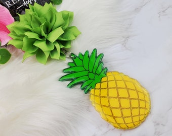 Pineapple Car Charm, Fragrance Vent Clip, Flower Acrylic Car Vent Clip, Car Decoration, Glitter Fragrance Car Vent Hanger