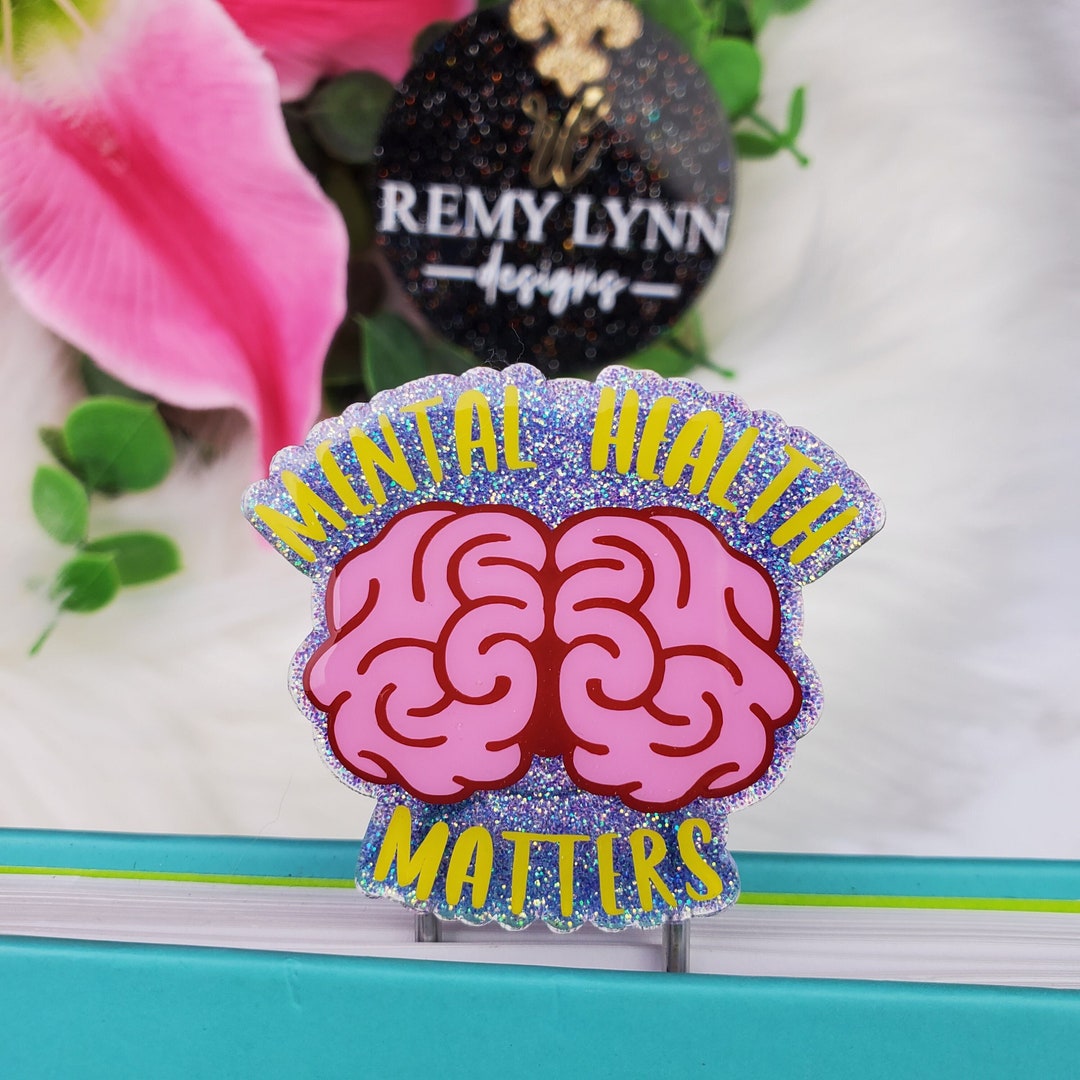 Jumbo Paperclip Bookmark, Mental Health Matters, Acrylic Bookmark